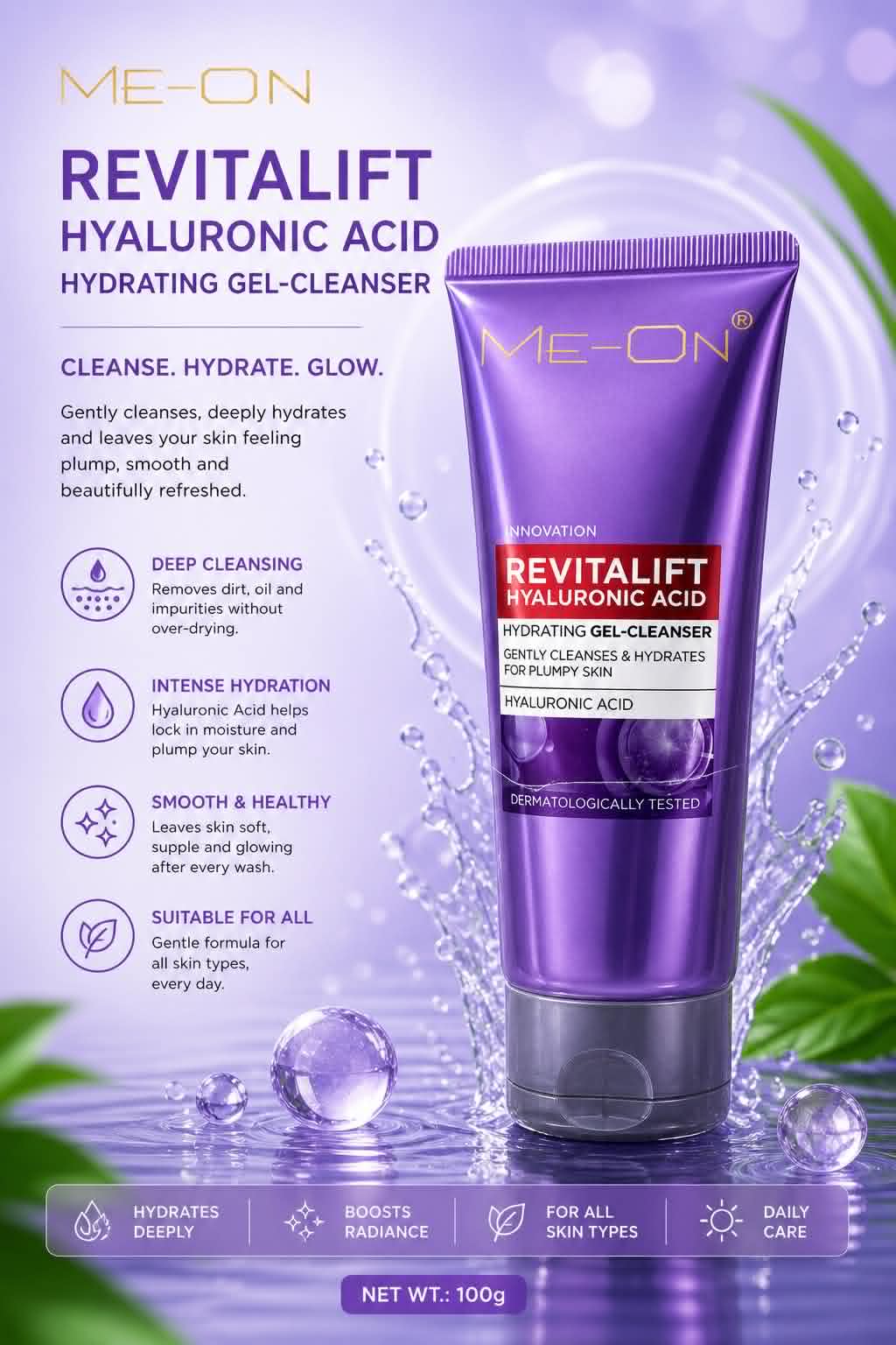 ME-ON Hyaluronic Hydrating Gel Cleanser