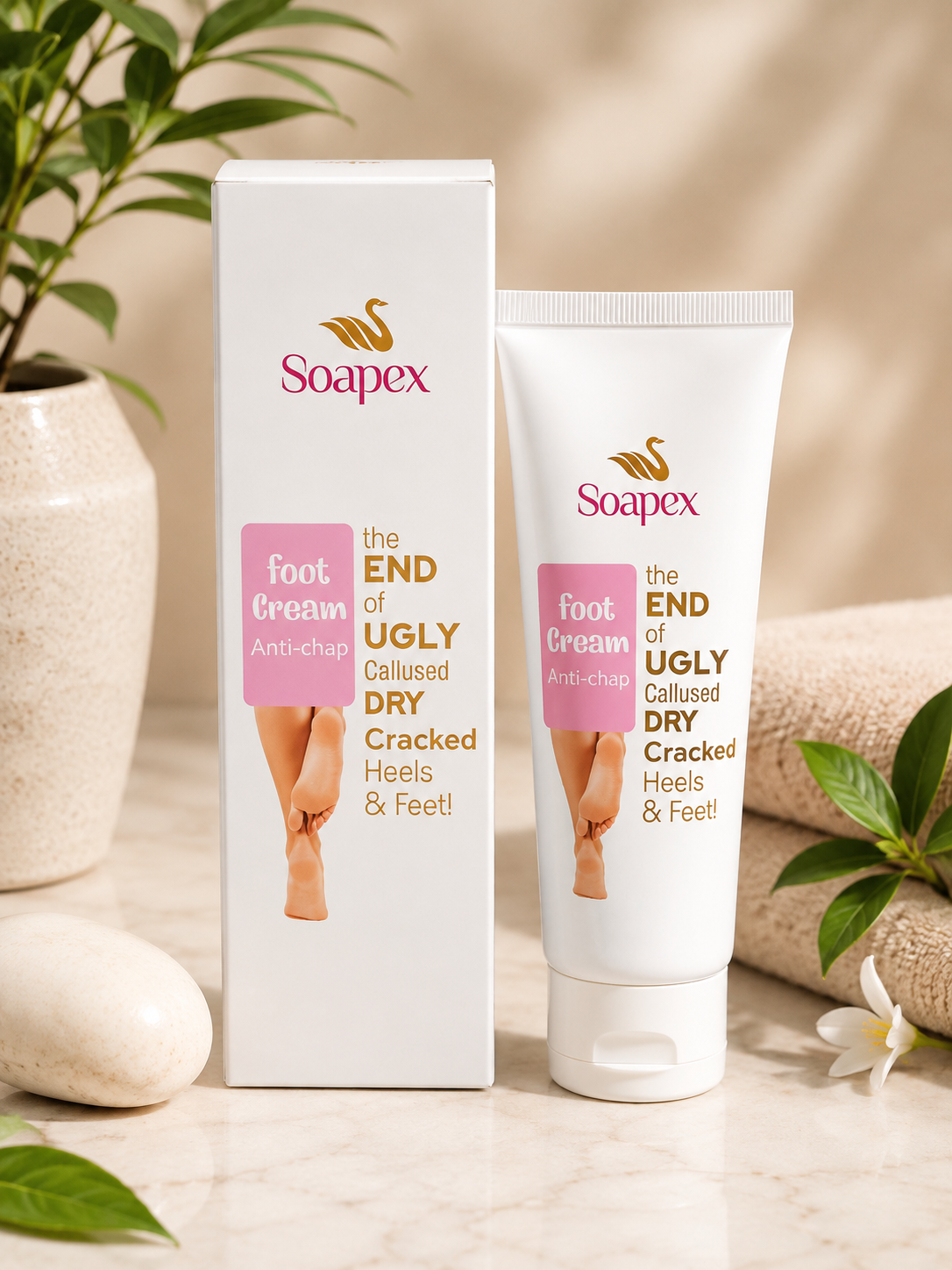 Soapex Anti-Chap Foot Cream – Repair Cracked Heels & Dry Feet Treatment
