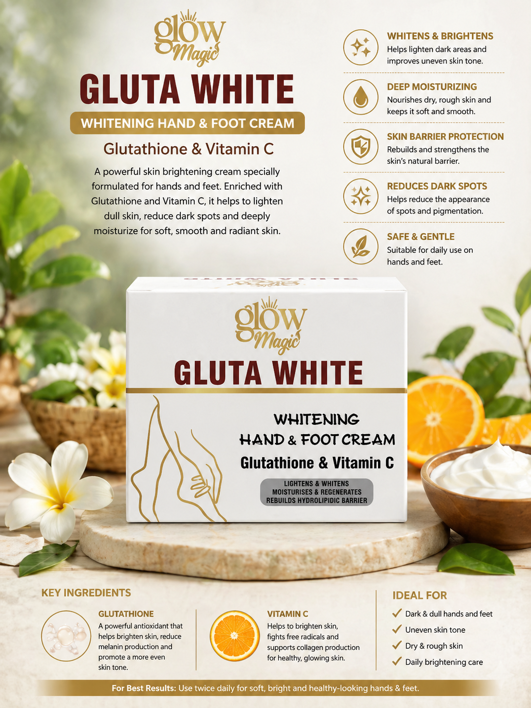 Glow Magic Gluta White Hand & Foot Cream