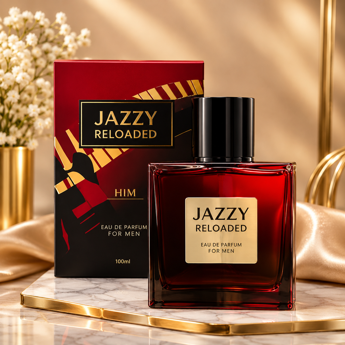 Hemani Jazzy Reloaded Eau de Toilette Pour Homme – 100mL / 3.4 Fl Oz | Long-Lasting Men's Fragrance | Hemani Fragrances