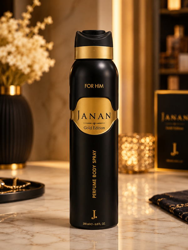 J. Janan Gold Edition Body Spray for Men 150ml | J. Fragrances