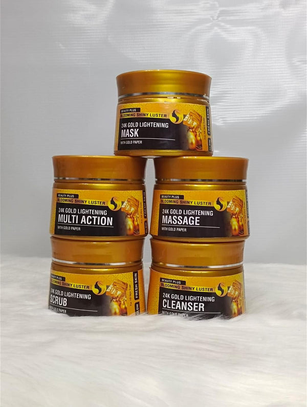 Luxury 24K gold facial kit for deep cleansing