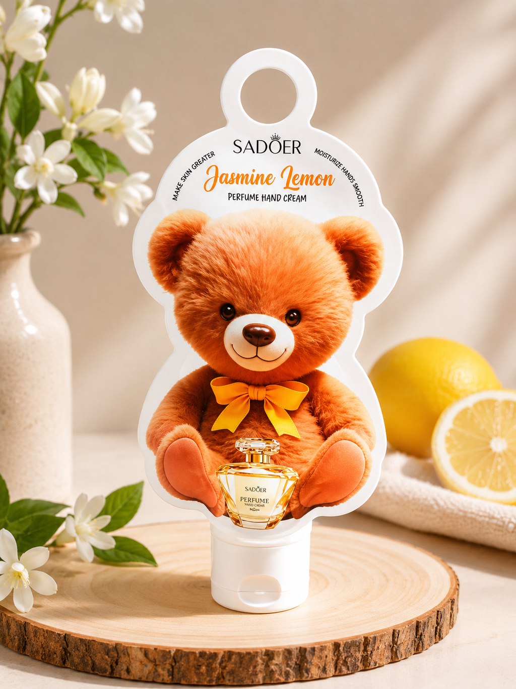 Sadoer Perfume Hand Cream – Moisturizing & Nourishing Hand Lotion | Strawberry, Bamboo Leaf & Jasmine Lemon