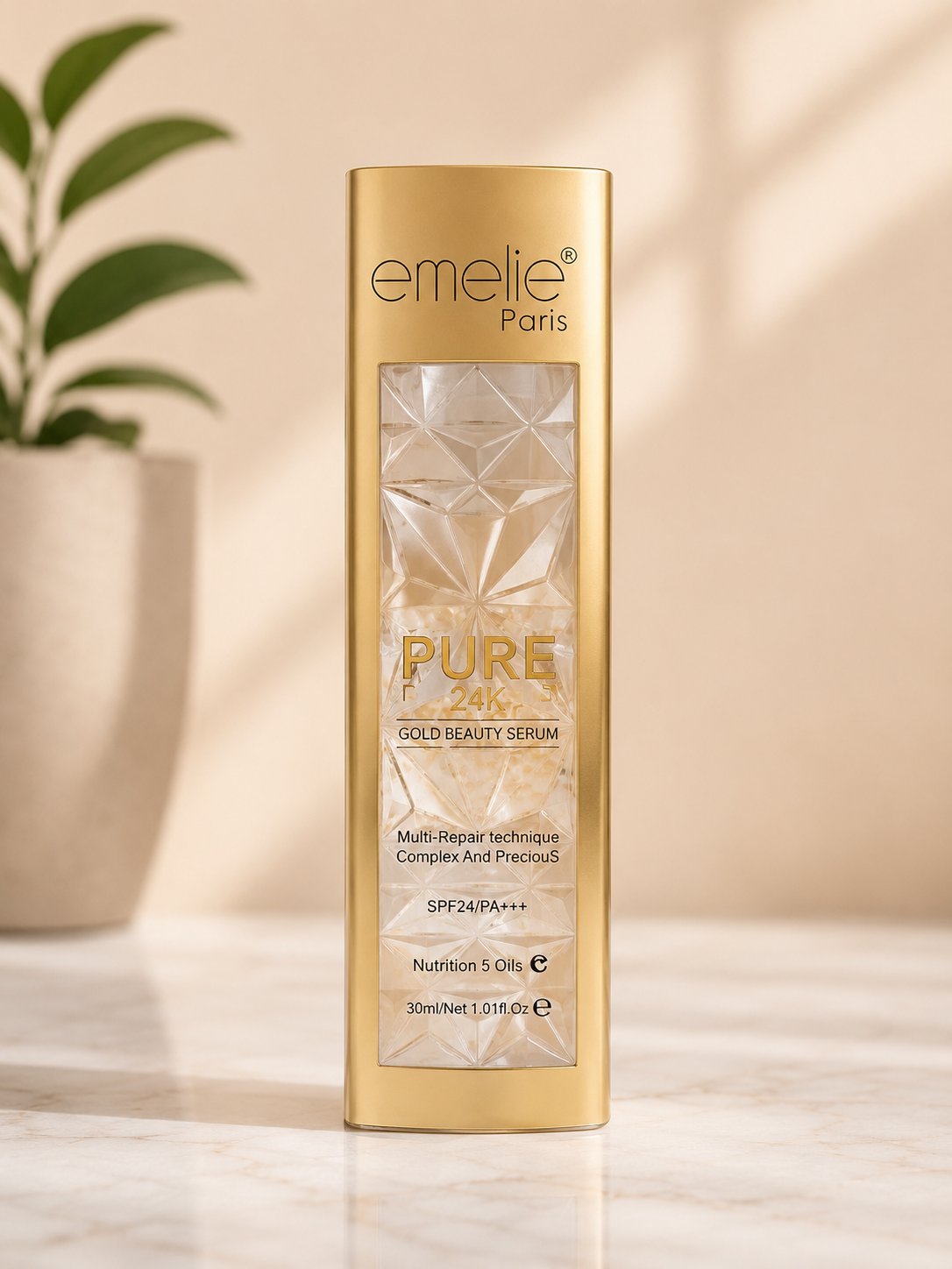 Emelie Paris Pure Matte Perfecting Foundation with Primer & Vitamins – SPF 25 PA+++ | 2-in-1 Long-Lasting Matte Coverage (30ml)