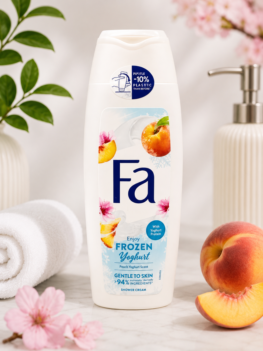 FA Experience Sport Shower Gel | 6 Scents — Pink Rose, Vanilla Honey, Green Citrus, Coconut Water, White Peach, Golden Iris | 94% Natural Ingredients | Eco-Friendly Pack