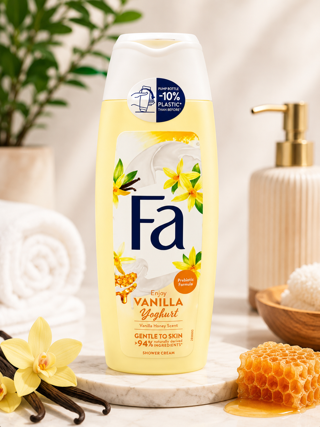 FA Experience Sport Shower Gel | 6 Scents — Pink Rose, Vanilla Honey, Green Citrus, Coconut Water, White Peach, Golden Iris | 94% Natural Ingredients | Eco-Friendly Pack