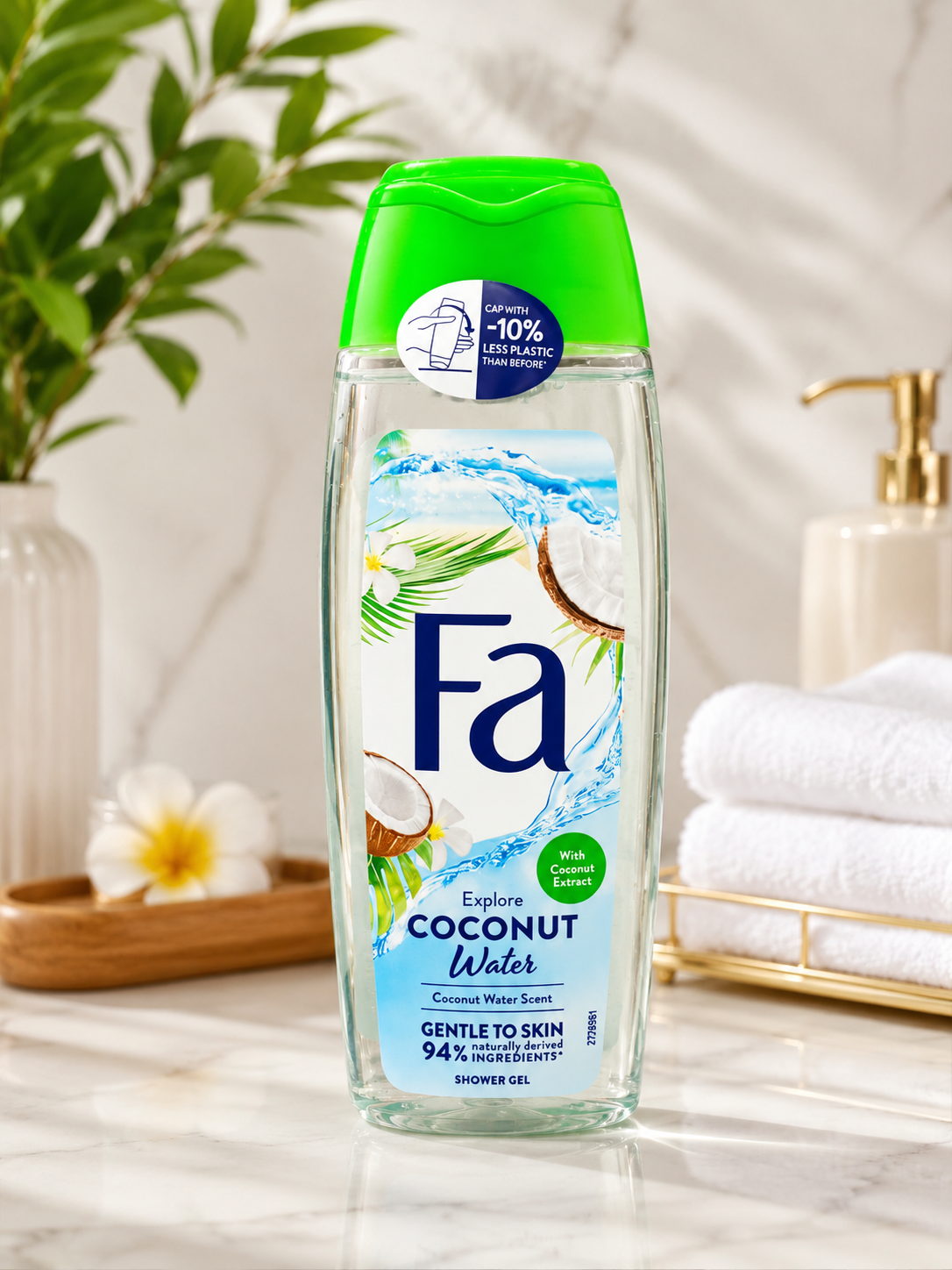 FA Experience Sport Shower Gel | 6 Scents — Pink Rose, Vanilla Honey, Green Citrus, Coconut Water, White Peach, Golden Iris | 94% Natural Ingredients | Eco-Friendly Pack