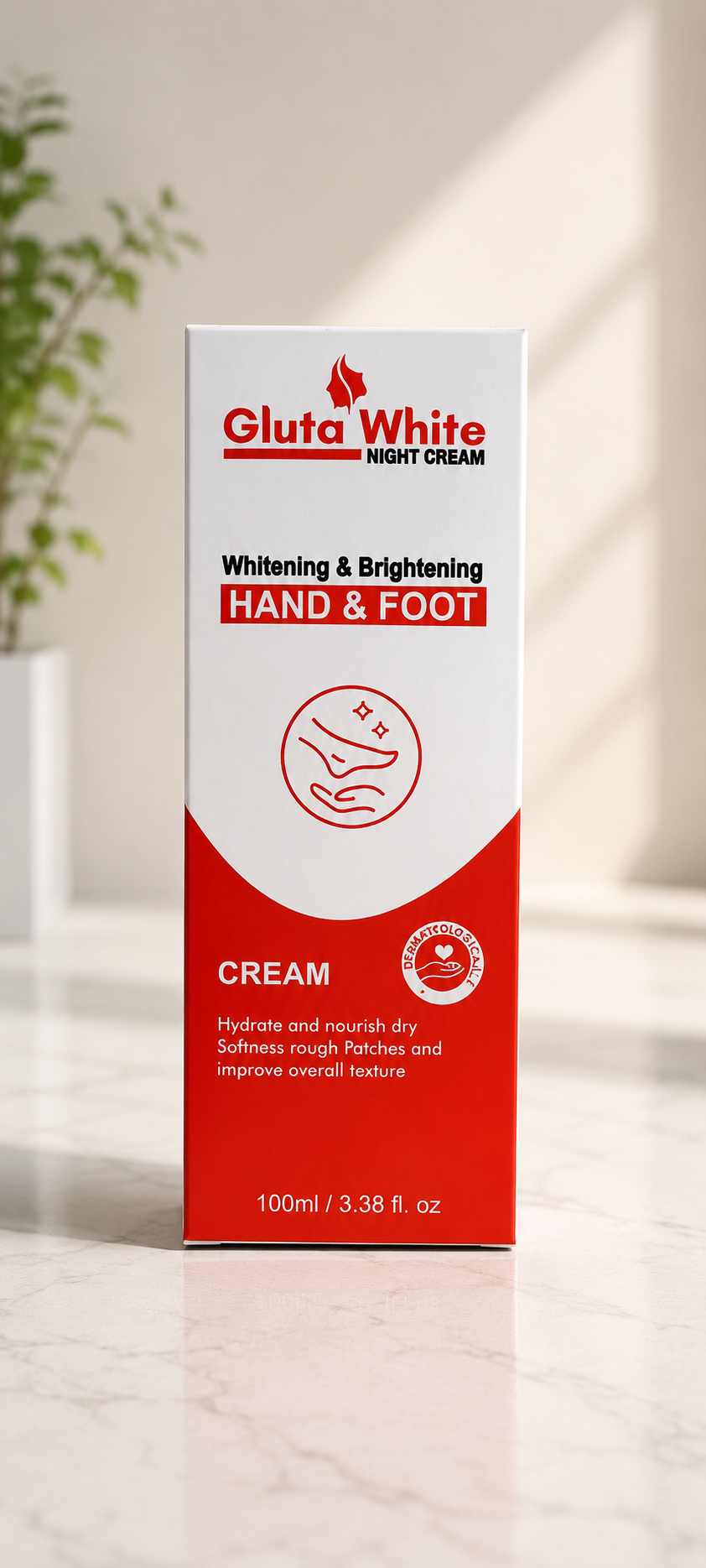 Hand & Foot Whitening Cream – Gluta White Brightening Night Cream 100ml