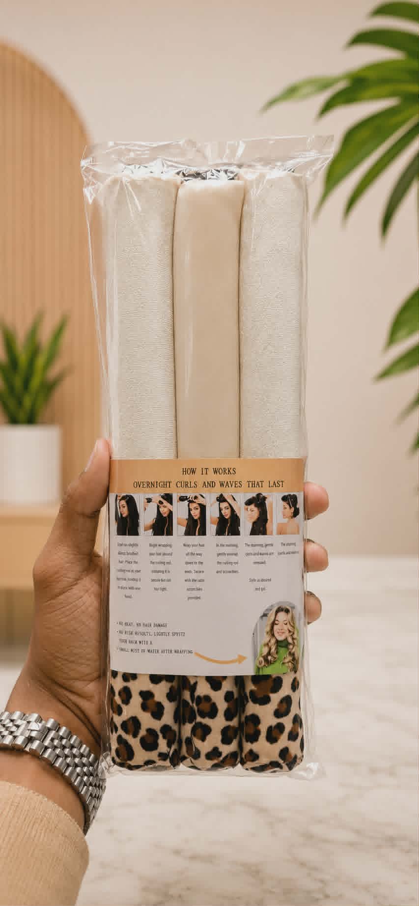 Heatless Hair Curlers – Overnight Curling Rods for No-Heat Curls & Waves