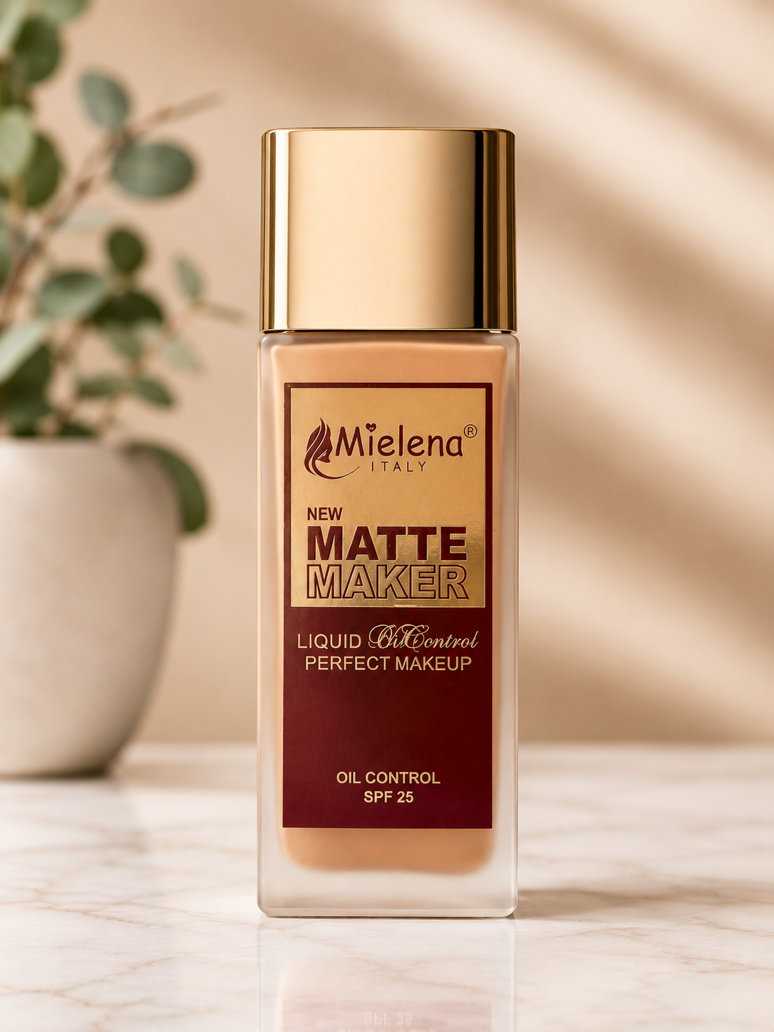 Mielena Italy Matte Maker Liquid Foundation – Oil Control Perfect Makeup with SPF 25 | Long-Lasting Matte Finish