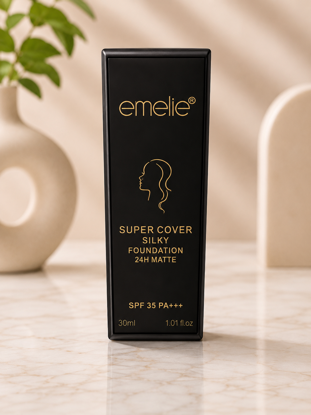 Emelie Super Cover Silky Foundation | 24H Matte SPF 35 PA+++