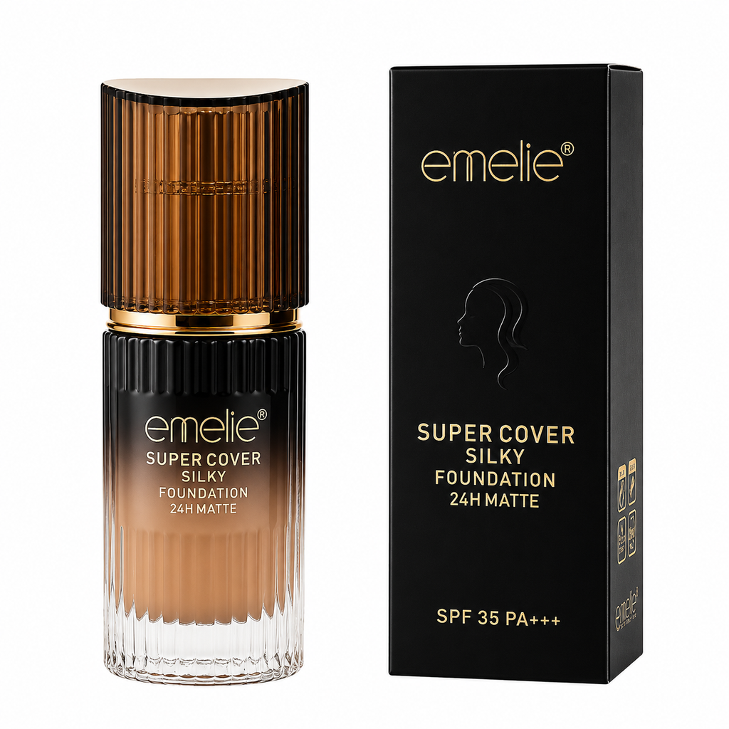 Emelie Super Cover Silky Foundation | 24H Matte SPF 35 PA+++