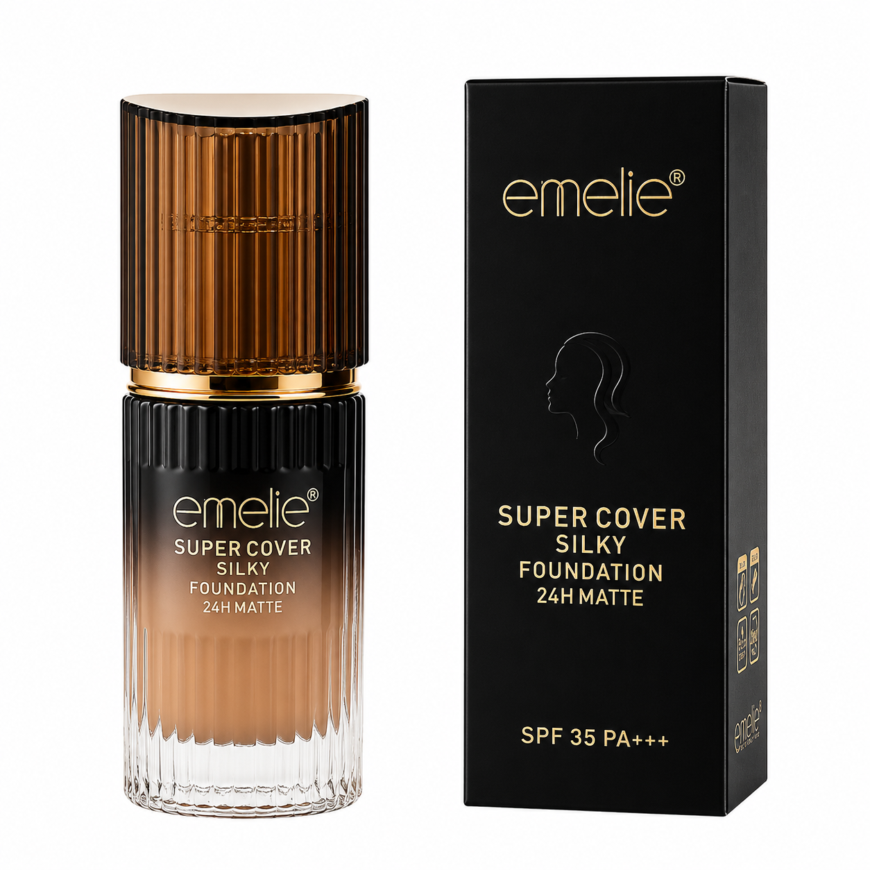 Emelie Super Cover Silky Foundation | 24H Matte SPF 35 PA+++